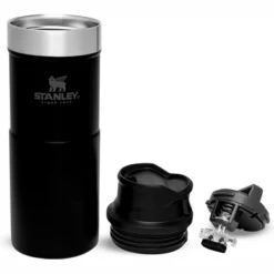 Tasse Isotherme Stanley The Trigger Action Travel Mug Mat Black Pebble 0.35L -Meilleur Camping Magasin 2 1200x1074 1