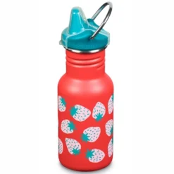 Bouteille De Voyage Klean Kanteen Kids Classic Narrow Coral Strawberries 355 Ml -Meilleur Camping Magasin 2 K12CNSIPPY CS B