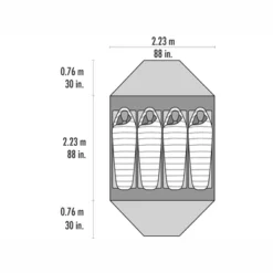Tente MSR Elixir 4 Tent Gray V2 -Meilleur Camping Magasin 3 10313 msr elixir 4 floorplan top