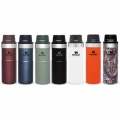 Tasse Isotherme Stanley The Trigger Action Travel Mug Tan Peter Perch 0.47L -Meilleur Camping Magasin 5 1200x509 1